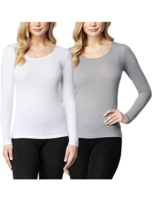 32 DEGREES Ladies' Heat Long Sleeve Scoop Neck Tee 2-Pack