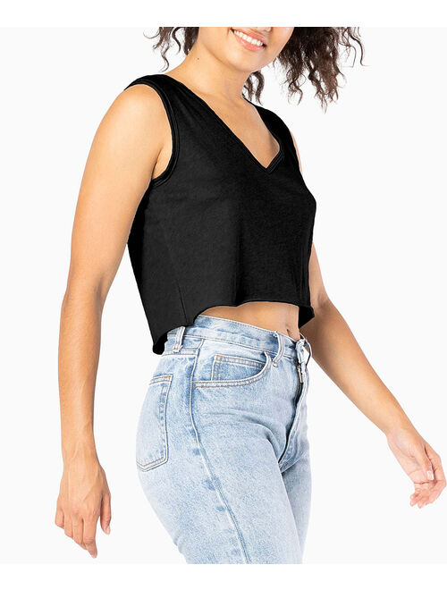 Beyond Yoga | Black In The Fray V-Neck Crop Tank - Women