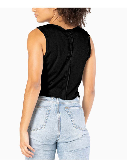 Beyond Yoga | Black In The Fray V-Neck Crop Tank - Women