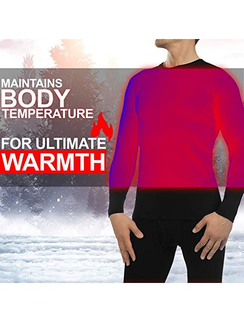 Mens Thermal Underwear Set, Fleece Long Johns for Men Extreme Cold Winter