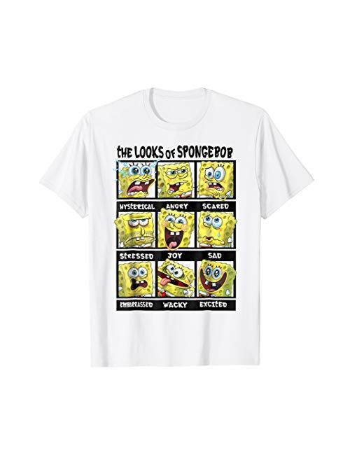 Spongebob SquarePants Multiple Looks & Emotions T-Shirt