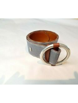 Belt Size SML Black White Checker Plaid Wide Accessories Women