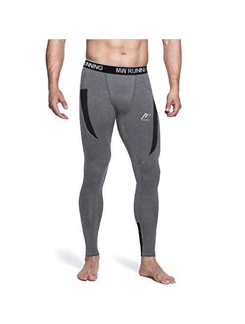 MeetHoo Thermal Underwear for Men, Fleece Lined Base Layer Set Long Johns for Running Skiing