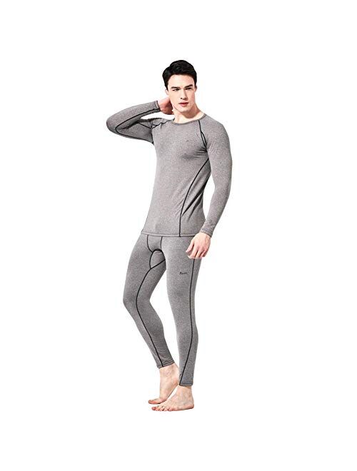 Feelvery Men's HEATPRO Active Performance Thermal Underwear for Men Fleece Lined Thermals Base Layer Long Johns Set