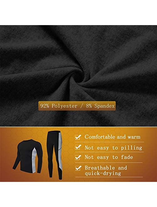 visionreast Men's Ultra Soft Thermal Underwear Set Warm Base Layers Long Johns Set Skiing Winter