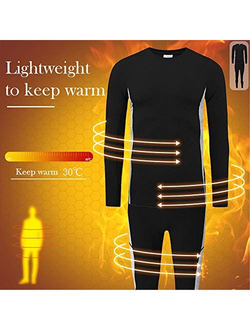 visionreast Men's Ultra Soft Thermal Underwear Set Warm Base Layers Long Johns Set Skiing Winter