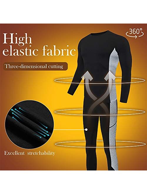 visionreast Men's Ultra Soft Thermal Underwear Set Warm Base Layers Long Johns Set Skiing Winter