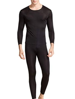 METWAY Silk Long Underwear Men's Silk Long Johns|2pc Thermal Underwear Set