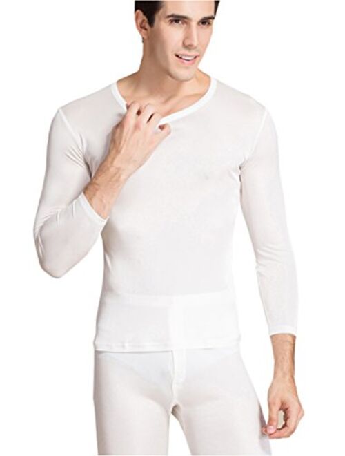 Buy METWAY Silk Long Underwear Men's Silk Long Johns