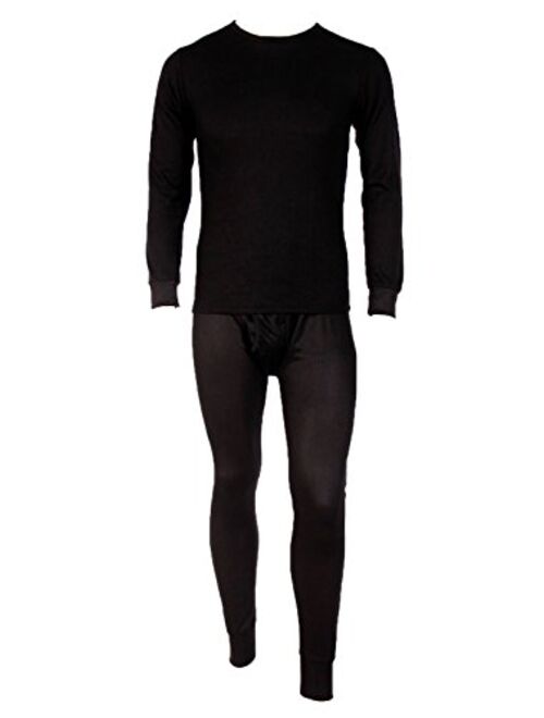 Men's Two Piece Ribbed Long Johns Thermal Underwear Set