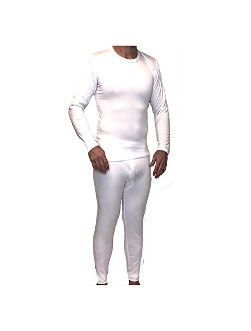 Snow Love Z-Tex Men's Ultra Soft Fleece Lined Thermal Underwear Set with Fly