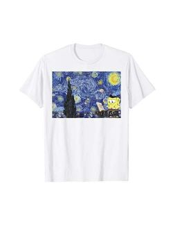 SpongeBob SquarePants Starry Night Painting T-Shirt