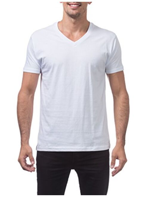 Pro Club Men's Lightweight Ringspun Cotton Short Sleeve V-Neck T-Shirt