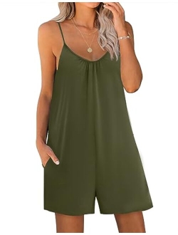 Pajamas Romper Women One Piece Sleepwear Loose Sleep Jumpsuit Sexy Loungewear V Neck Harem Playsuit