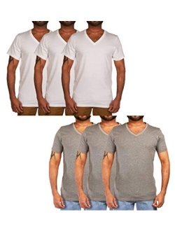 JOTW 6 Pack of Men's Cotton V-Neck T-Shirt - Available in Small to XXXLarge