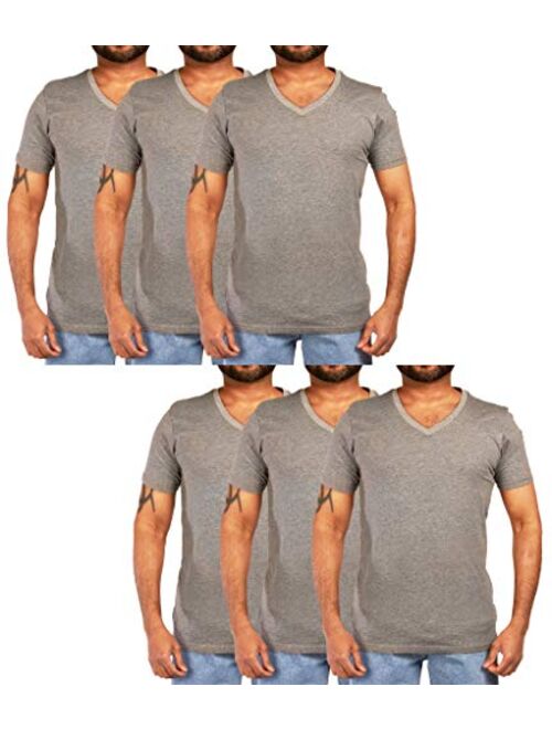 JOTW 6 Pack of Men's Cotton V-Neck T-Shirt - Available in Small to XXXLarge