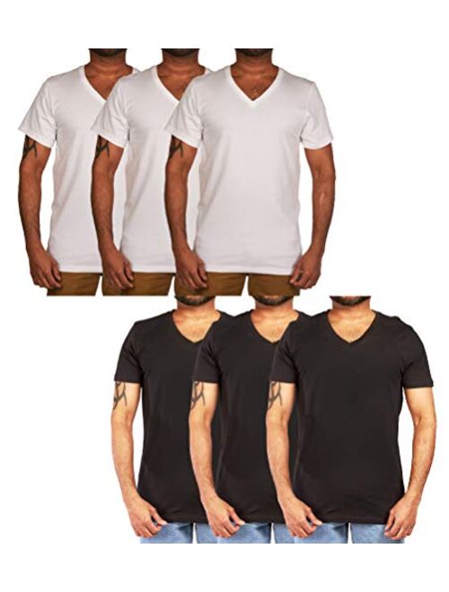 JOTW 6 Pack of Men's Cotton V-Neck T-Shirt - Available in Small to XXXLarge