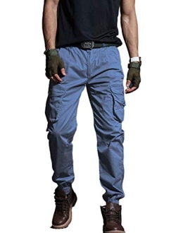 Men's Cargo Joggers Work Camo Chino Utility Combat Pants Trousers with Multi Pockets