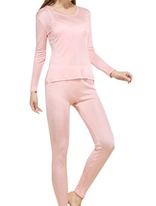 Fashion Silk Women's Silk Thermal Underwear Sets | Silk Long Johns for Women | Silk Long Underwear Sets