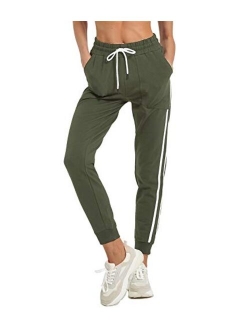 PULI Women's Running Jogger Sweatpants Lounge Workout Lightweight Legging Sweat Pants Pockets