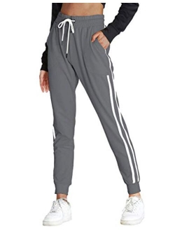 PULI Women's Running Jogger Sweatpants Lounge Workout Lightweight Legging Sweat Pants Pockets