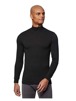 Mens Heat Performance Thermal Baselayer Mockneck Long Sleeve Top