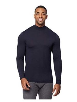 Mens Heat Performance Thermal Baselayer Mockneck Long Sleeve Top