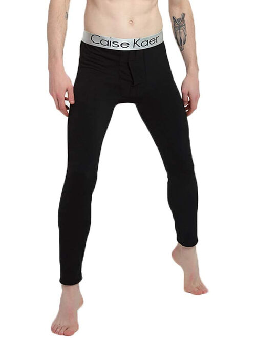 MERSARIPHY Men Cotton Bottoms Thermal Slim Fit Long Johns Pants Underwear