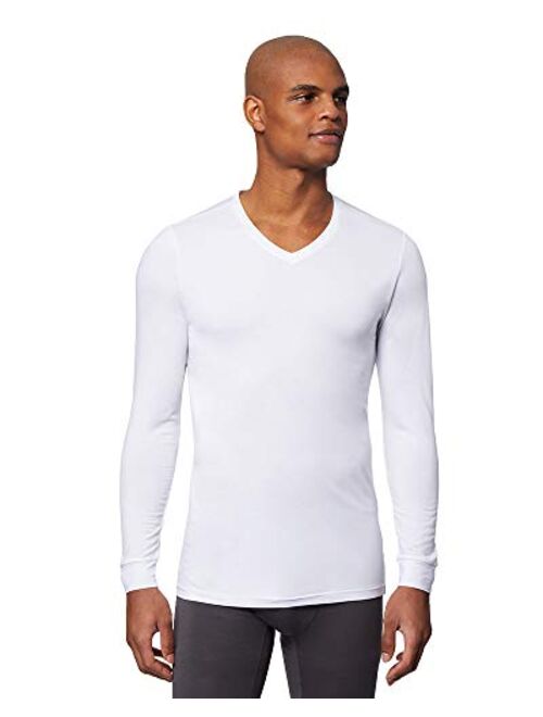 32 DEGREES Mens Heat Performance Thermal Baselayer Vneck Long Sleeve Top