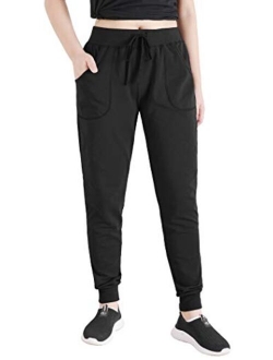 Latuza Women's Cotton Joggers Jersey Sweatpants with Pockets