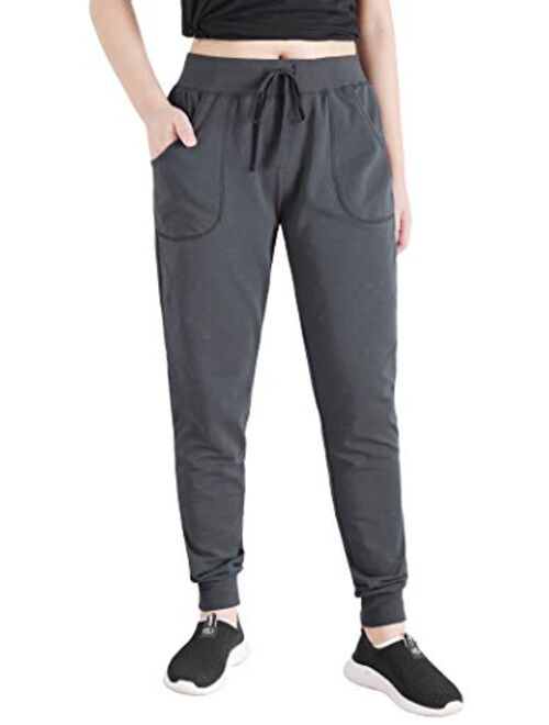 Latuza Women's Cotton Joggers Jersey Sweatpants with Pockets