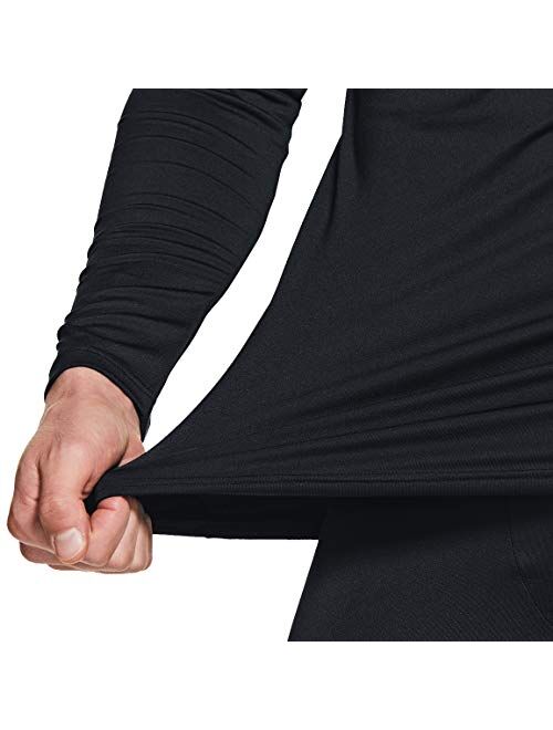 Men Thermal Underwear Set Fleece Lined Long Johns Winter Base Layer Top &  Bottom