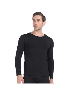 MANCYFIT Mens Thermal Shirts Fleece Lined Top Long Sleeve Compression Base Layer