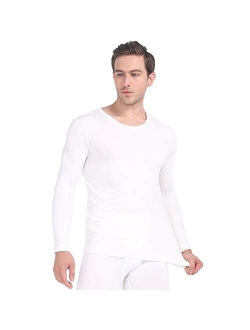 MANCYFIT Mens Thermal Shirts Fleece Lined Top Long Sleeve Compression Base Layer