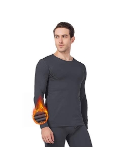 MANCYFIT Mens Thermal Shirts Fleece Lined Top Long Sleeve Compression Base Layer