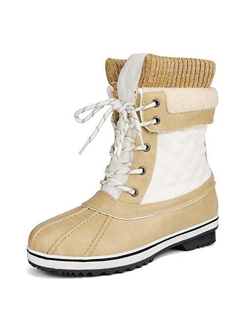 DREAM PAIRS Women's Mid Calf Winter Snow Boots