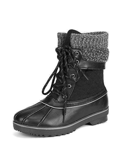 DREAM PAIRS Women's Mid Calf Winter Snow Boots