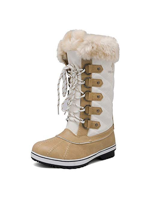 DREAM PAIRS Women's Mid-Calf Winter Snow Boots