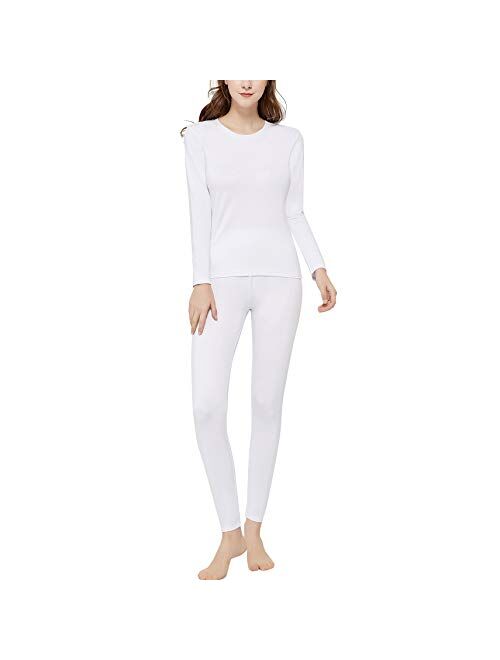 Starlemon Thermal Underwear for Women Ultra Soft Fleece Lined Thermal Winter Base Layers Long Johns Set