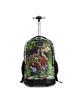 Tilami Rolling Backpack 19 inch Wheeled Cute LAPTOP Boys Girls Travel School Student Trip