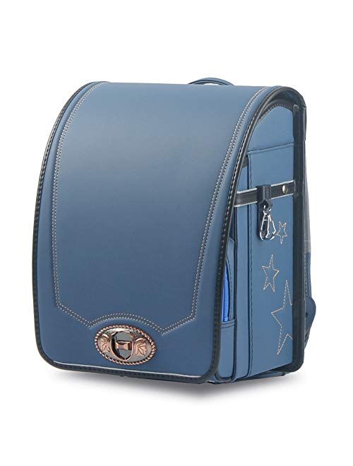 Ransel Randoseru Semi-automatic Japanese school bags PU leather for girls boys