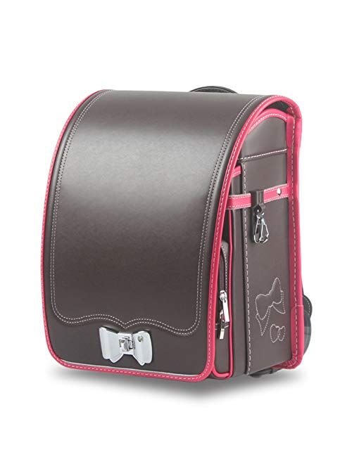 Ransel Randoseru Semi-automatic Japanese school bags PU leather for girls boys