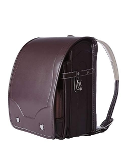 ransel randoseru girls and boys backpack japanese automatic lock school bags Senior PU leather