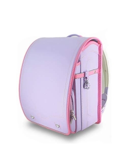 Ransel Randoseru Semi-automatic Japanese school bags PU leather for girls boys