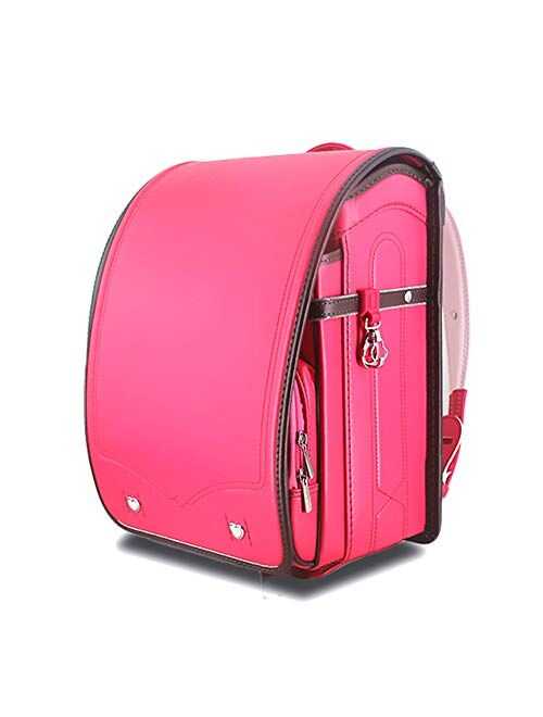 Ransel Randoseru Semi-automatic Japanese school bags PU leather for girls boys