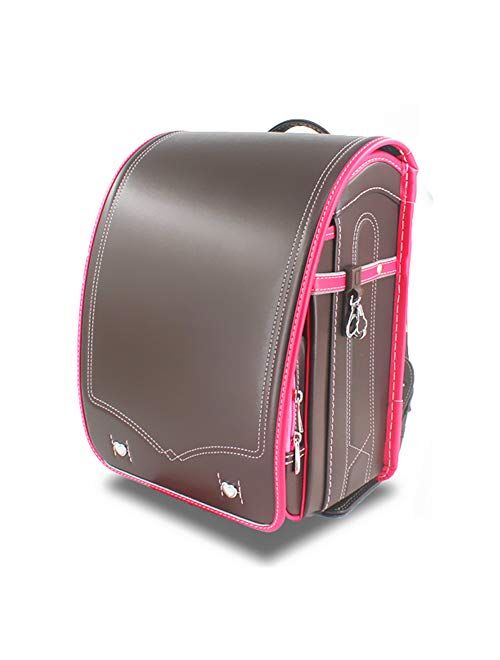 Ransel Randoseru Semi-automatic Japanese school bags PU leather for girls boys