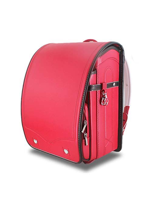 Ransel Randoseru Semi-automatic Japanese school bags PU leather for girls boys