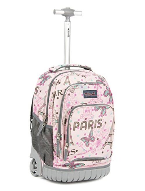 Tilami Kids Rolling Backpack 18 inch Boys and Girls Laptop Backpack