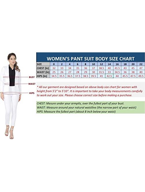  Marycrafts Women's Business Blazer Pant Suit Set for