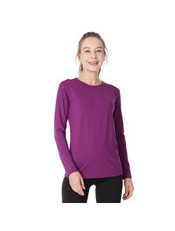 MANCYFIT Womens Thermal Tops Fleece Lined Shirt Long Sleeve Base Layer